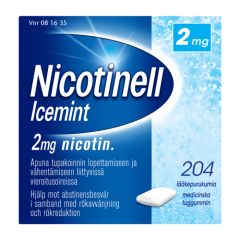 NICOTINELL ICEMINT lääkepurukumi 2 mg 204 fol