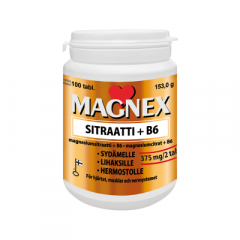 Magnex Sitraatti 375mg + B6 100 tabl