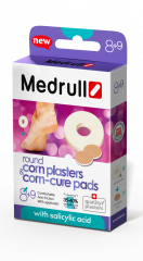 Medrull Round Corn+Corn Cure laastari liikavarvas/känsä 9+8 kpl