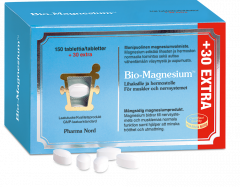 BIO-MAGNESIUM EXTRAPAKKAUS 150+30 TABL