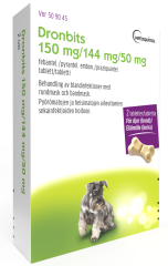 DRONBITS 150/144/50 mg vet tabl 2 fol