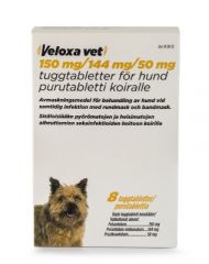 VELOXA VET 150/144/50 mg purutabl 8 fol