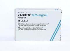 ZADITEN 0,25 mg/ml silmätipat, liuos, kerta-annospakkaus 20x0,4 ml